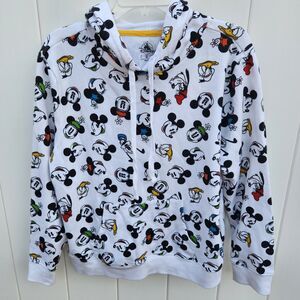 Disney Hoodie Sweatshirt Pullover Mickey Minnie Donald Goofy Pluto Faces…